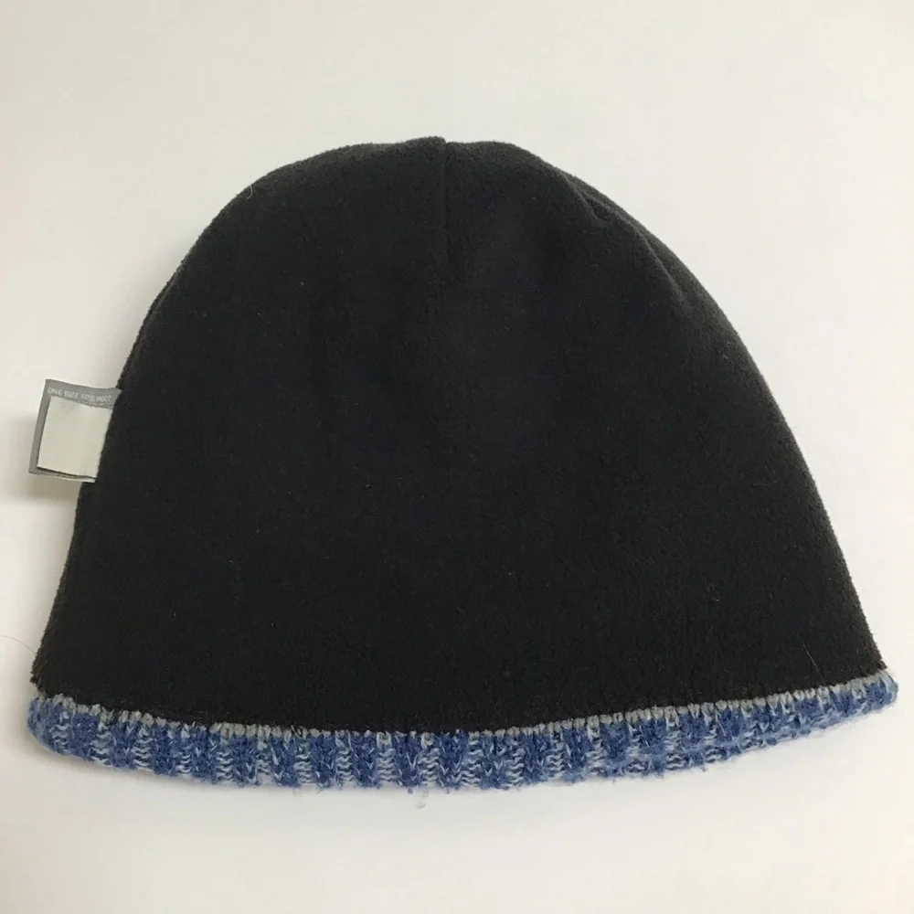 Toronto Maple Leafs NHL Hockey Gray Blue Knit Pom Beanie Skater Hat Fleece Lined